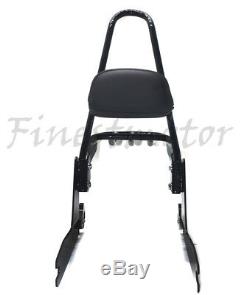 Sissybar backrest luggage rack Detachable For Harley Dyna Models 2007-2016