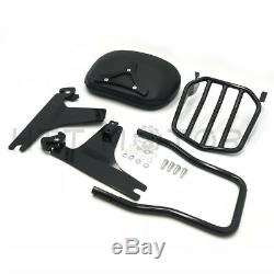 Sissybar backrest luggage rack Detachable For Harley FXDWG Dyna Wide Glide 02-09