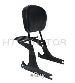 Sissybar backrest luggage rack Detachable For Harley FXDWG Dyna Wide Glide 02-09