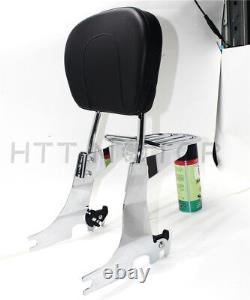 Sissybar backrest luggage rack Detachable For Harley Sportster 94-03 Chrome
