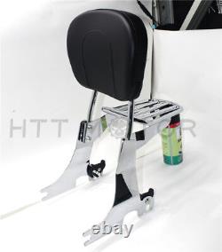 Sissybar backrest luggage rack Detachable For Harley Sportster 94-03 Chrome